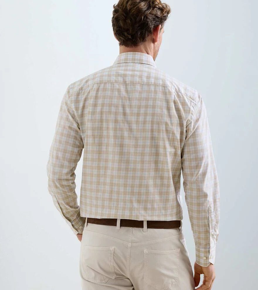 Peter Millar - Venzone Italian Poplin Sport Shirt - Truffle