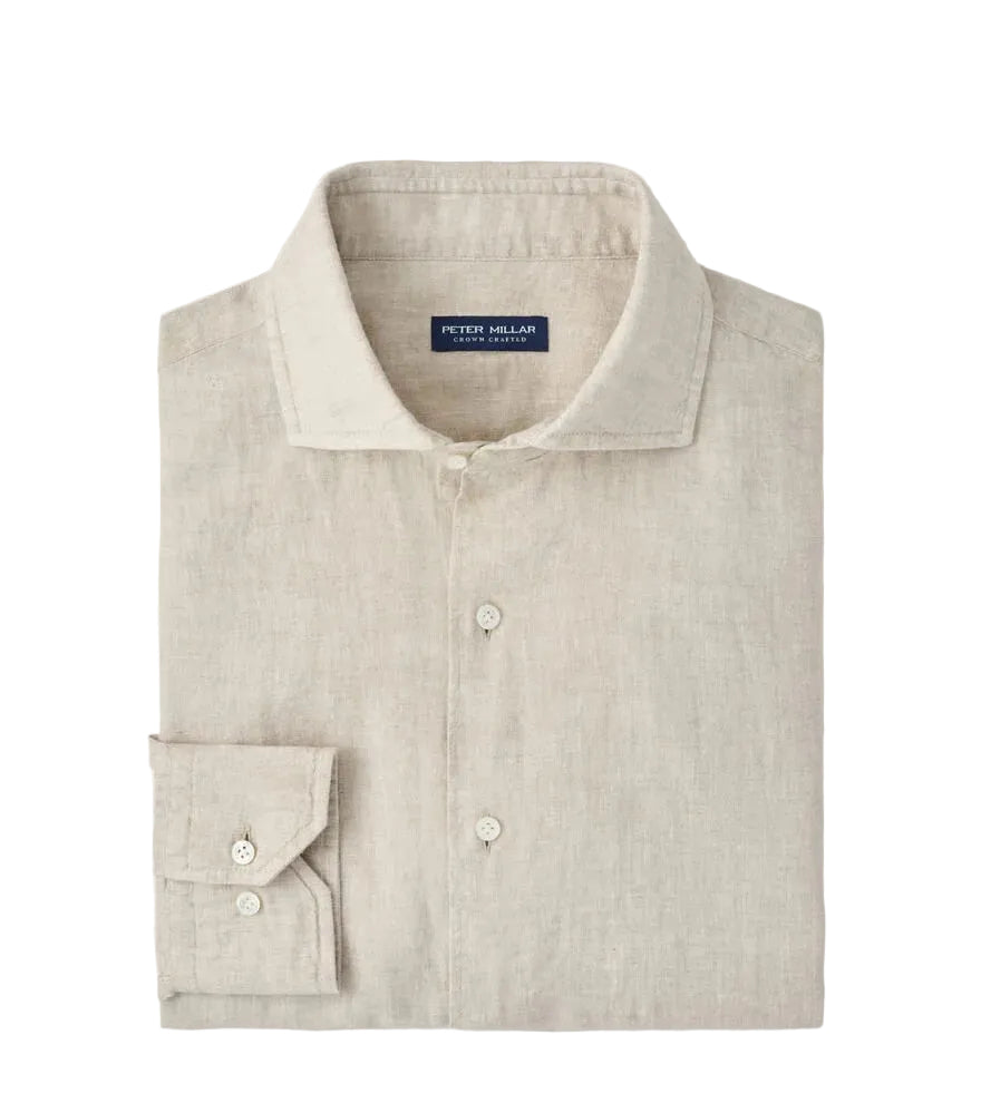 Peter Millar - Astino Lino Sport Shirt - Truffle