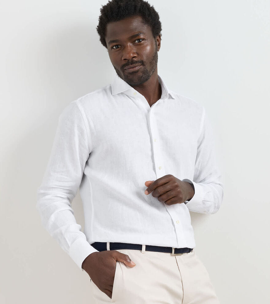 Peter Millar - Astino Lino Sport Shirt - White