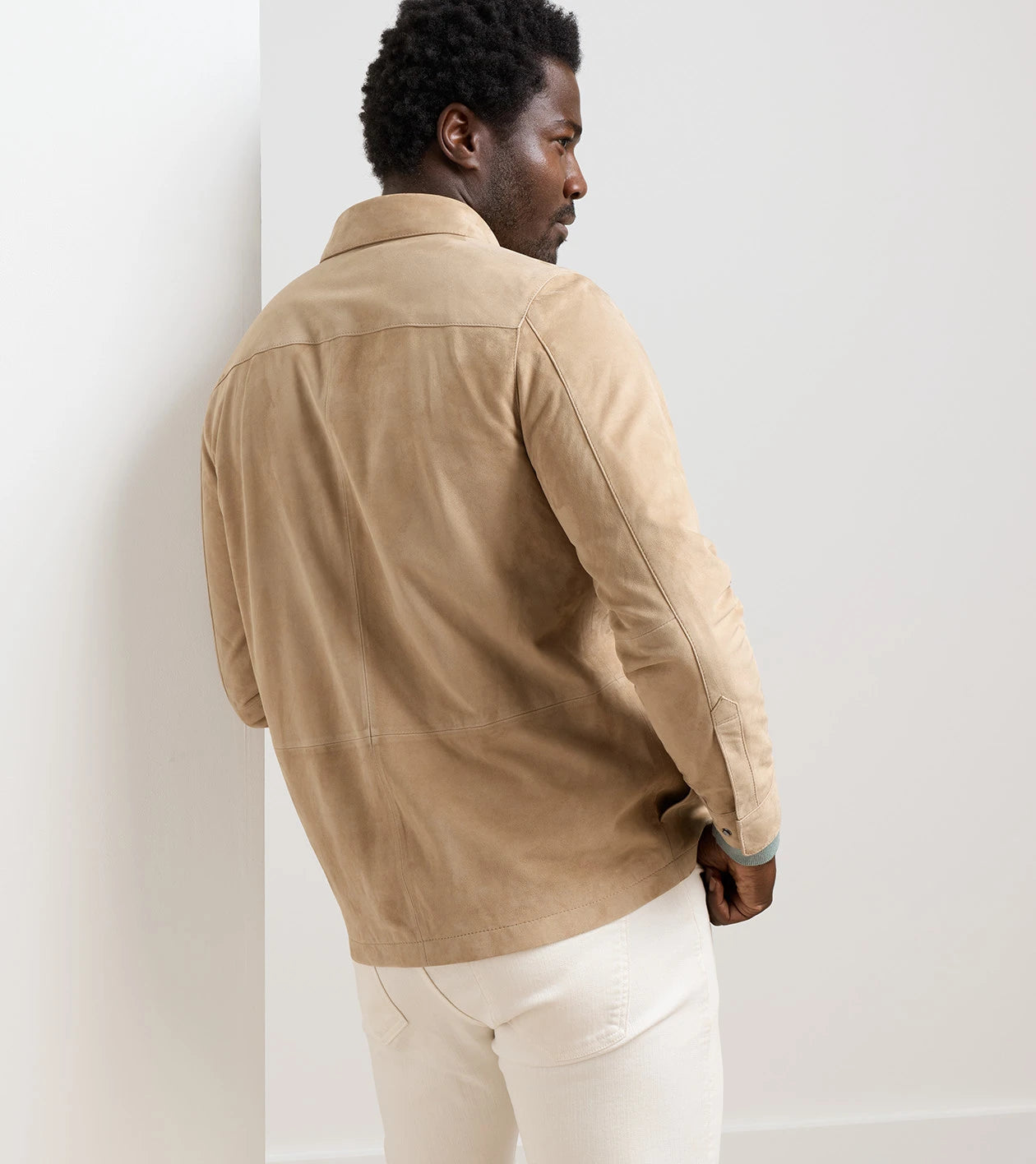 Peter Millar - Featherweight Suede Shirt Jacket - Sand