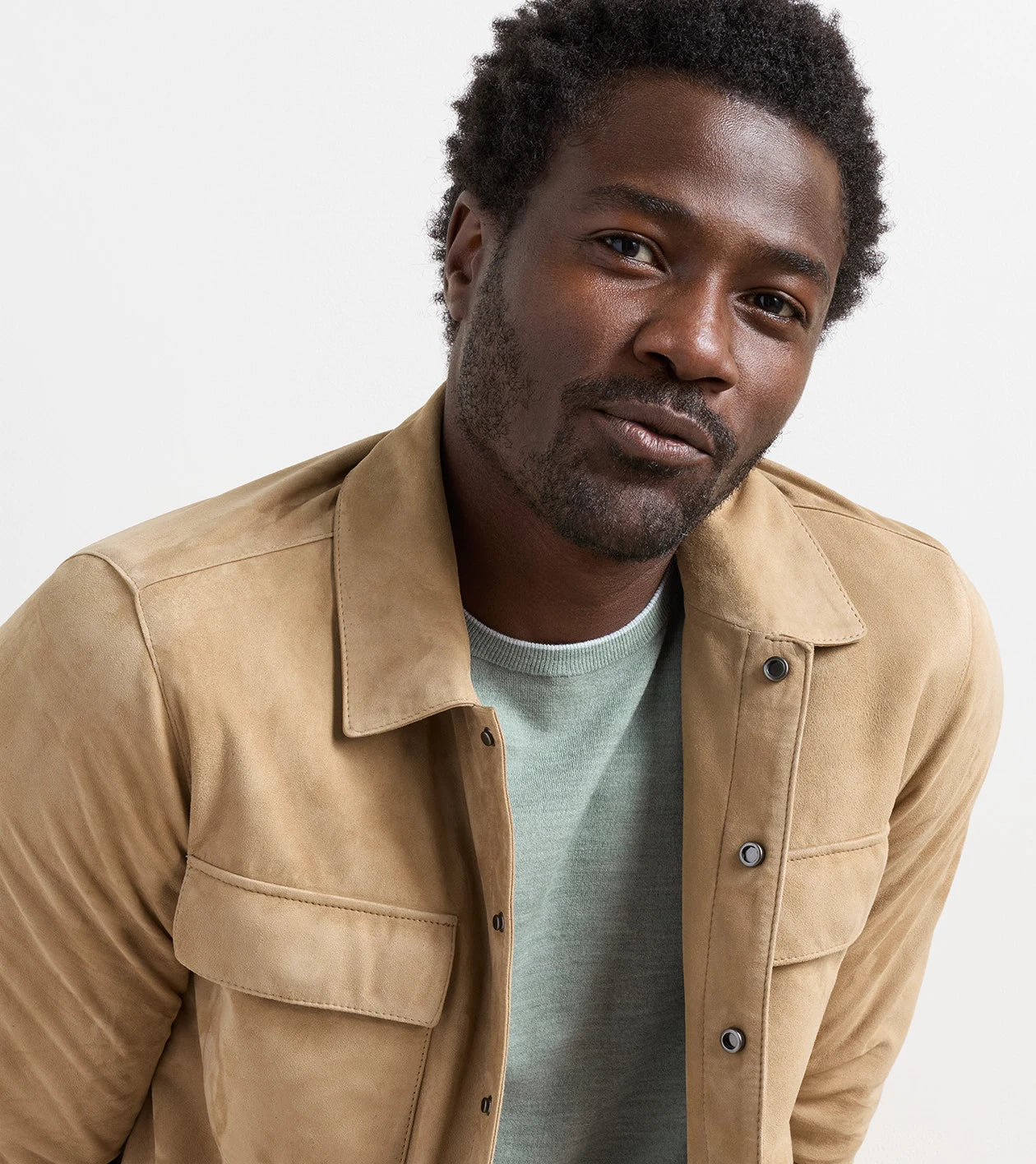 Peter Millar - Featherweight Suede Shirt Jacket - Sand