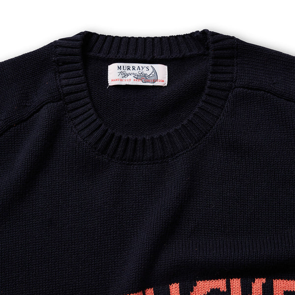 Mens Navy Crewneck Sweater w/ Nantucket Red® Nantucket - Murray's