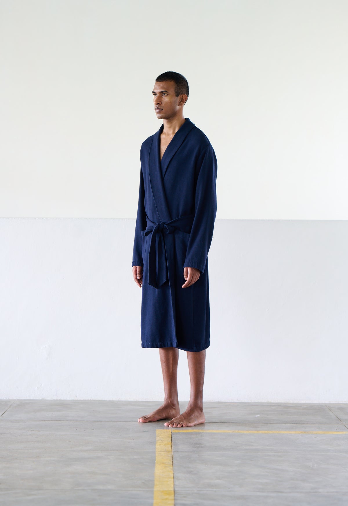 Orignal Madras Trading Co. Navy Striped Robe