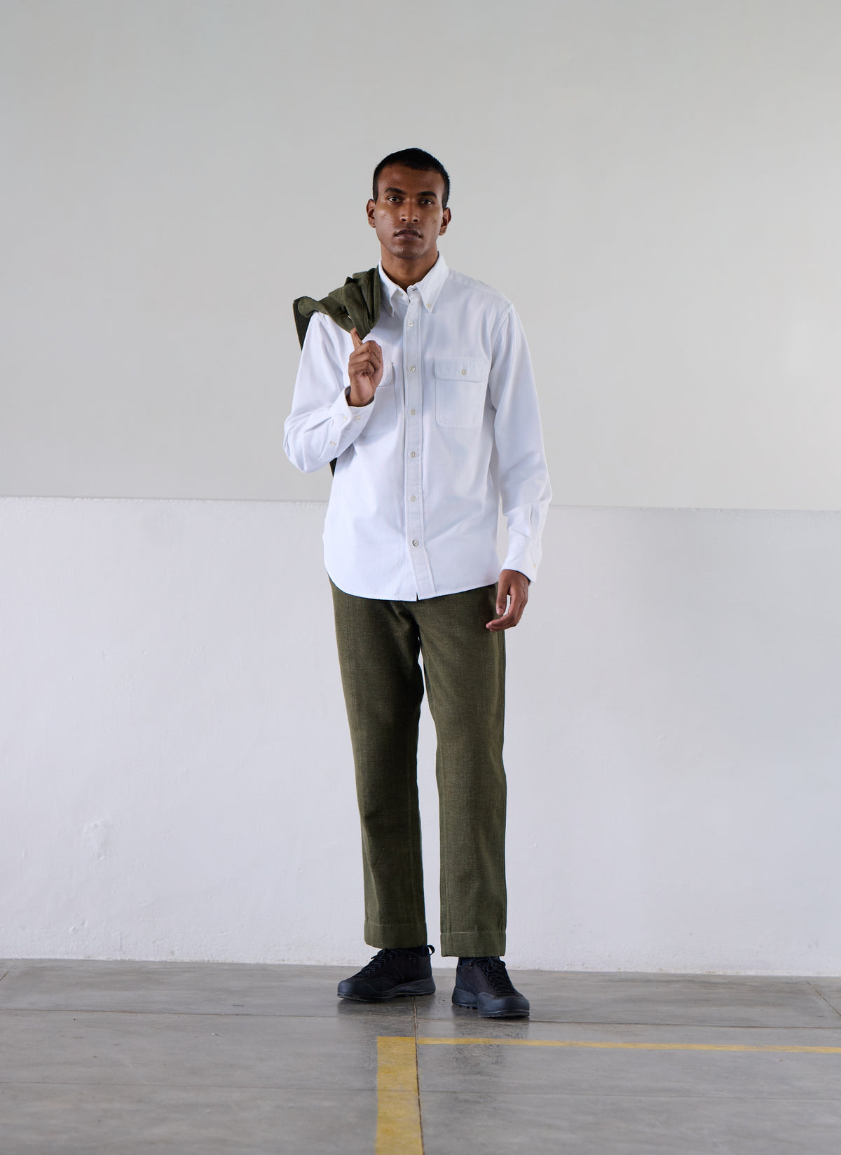 Original Madras Trading Company N°128 Twin Flap Pocket Button Down Collar Long Sleeve Shirt