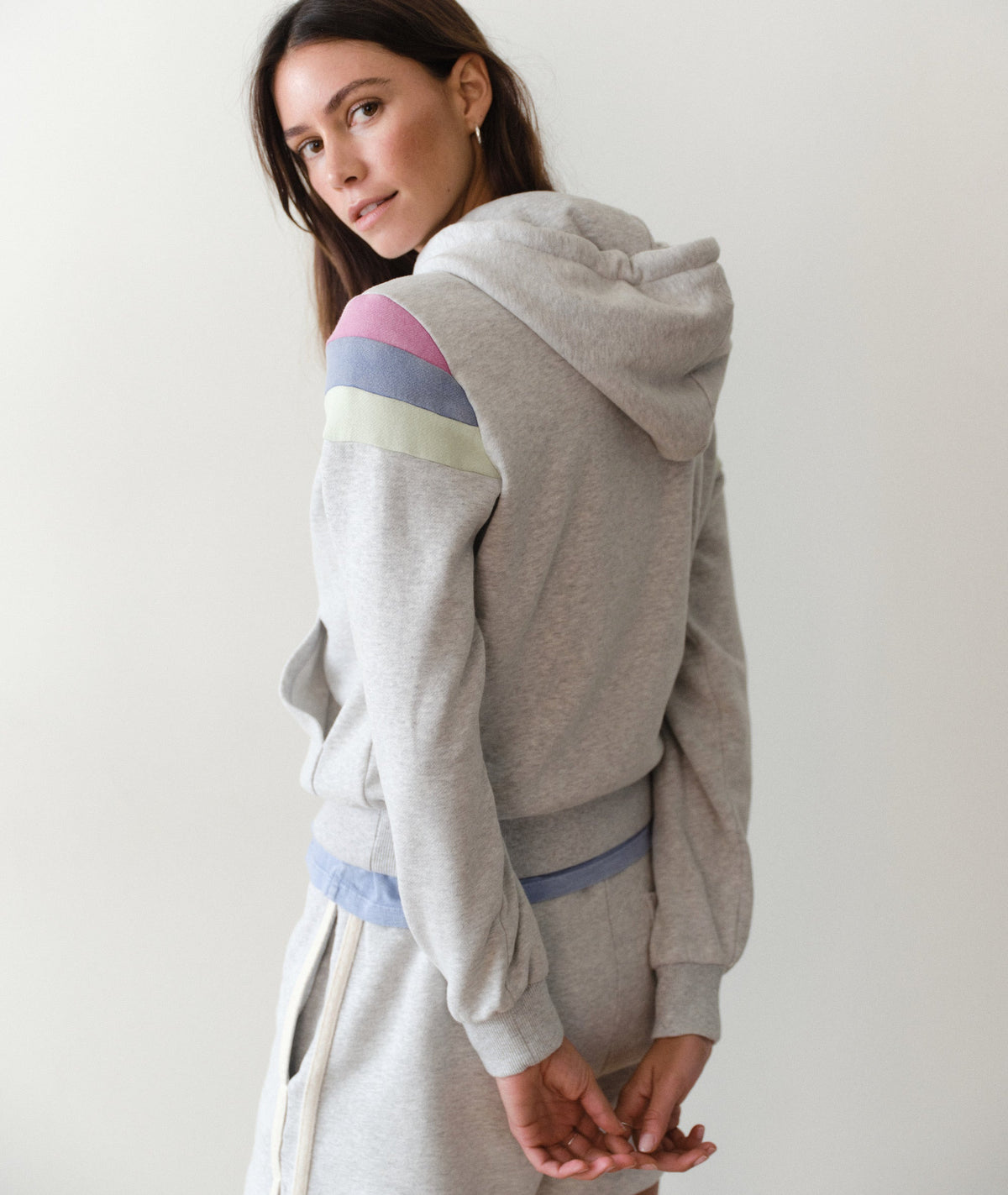 Marine Layer - Cloud 9 Fleece Banks Hoodie - Heather Grey
