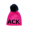 Alashan Cashmere Hat Tickled Pink &quot;ACK&quot; Indigo w/ Indigo Pom