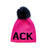 Alashan Cashmere Hat Tickled Pink "ACK" Indigo w/ Indigo Pom