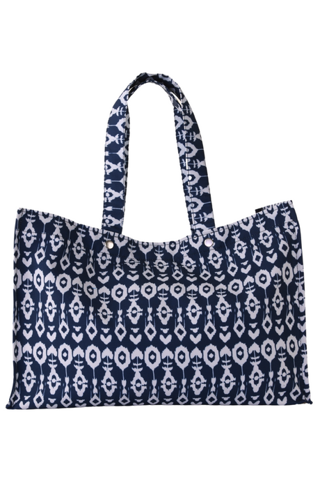 Walker &amp; Wade Weekender Tote  Indigo Ikat