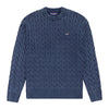 Rowing Blazers Navy Cable Knit Sweater - Navy