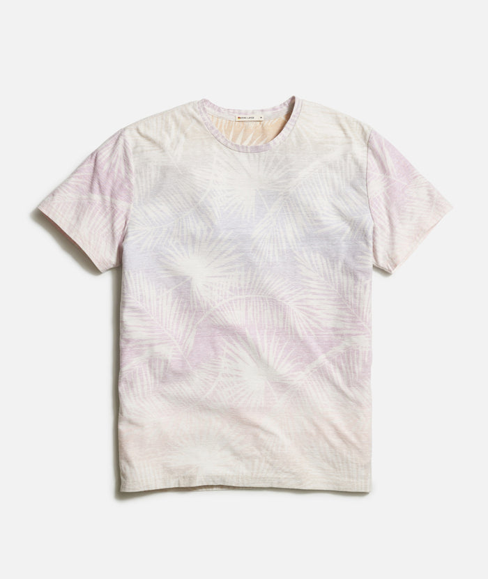 Marine Layer All Over Graphic Signature Crew Tee-Ombre Palm