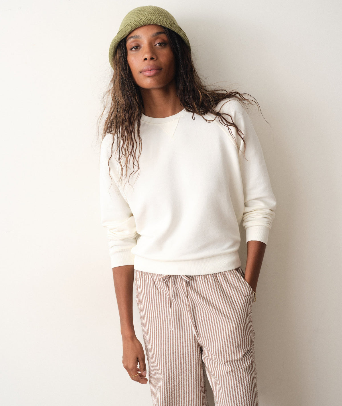 Marine Layer - Cloud 9 Terry Sweatshirt - Antique White
