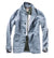 Relwen LINEN TRAP BLAZER-PALE BLUE SLUB