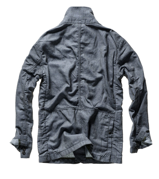 Relwen TROPICAL TRAP BLAZER -BLUE DOBBY