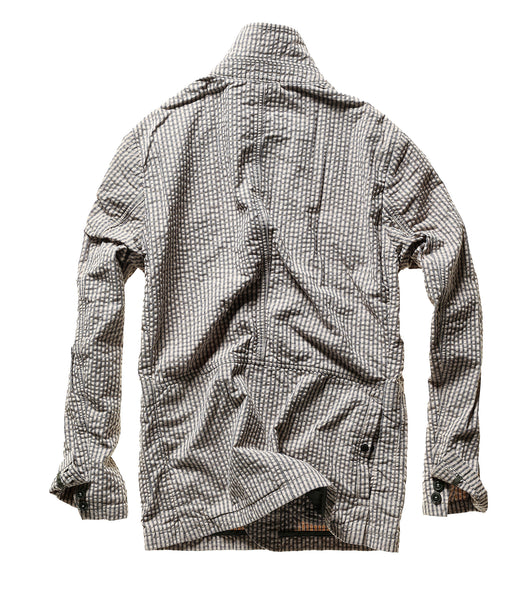 Relwen TROPICAL TRAP BLAZER -SAND/GREY SEERSUCKER