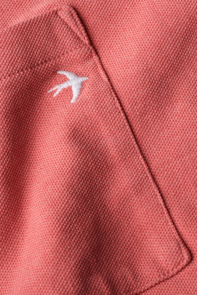 Relwen PIQUE LONG SLEEVE POCKET CREW-SUNSET HEATHER