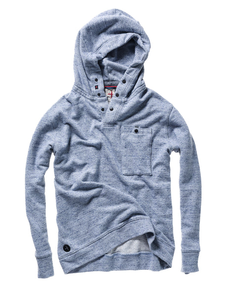 Relwen FRENCH-TWILL HOODIE-LIGHT BLUE SPECKLE