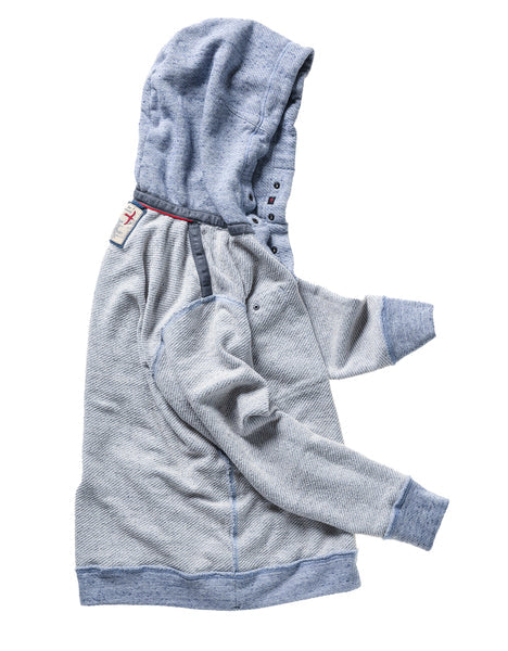 Relwen FRENCH-TWILL HOODIE-LIGHT BLUE SPECKLE