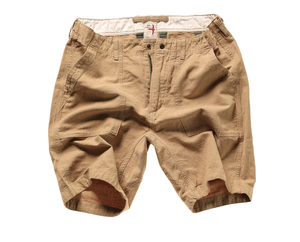 Relwen COTTON/LINEN SUPLY SHORT 8.5-WORKER KHAKI