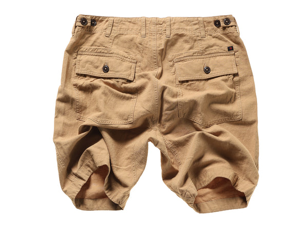 Relwen COTTON/LINEN SUPLY SHORT 8.5-WORKER KHAKI