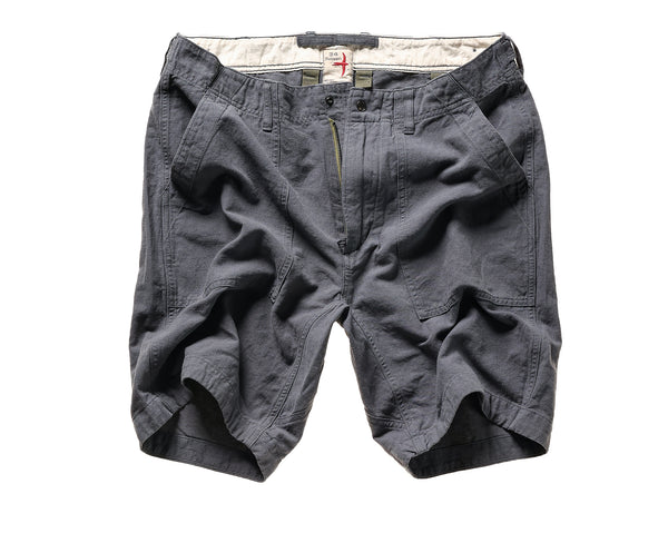 Rewlen COTTON/LINEN SUPLY SHORT 8.5-DARK SMOKE