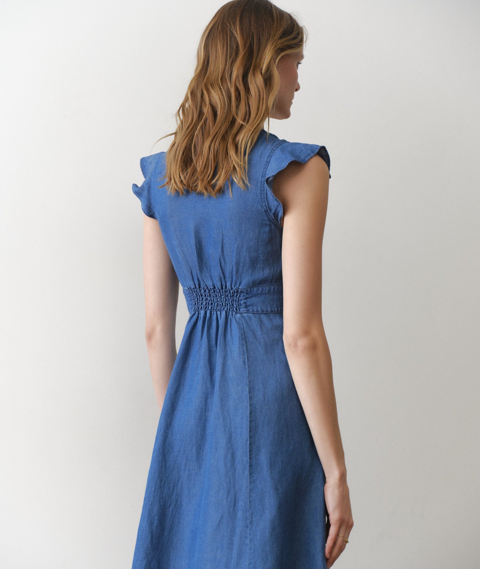 Marine Layer - Camila Midi Dress - Medium Wash