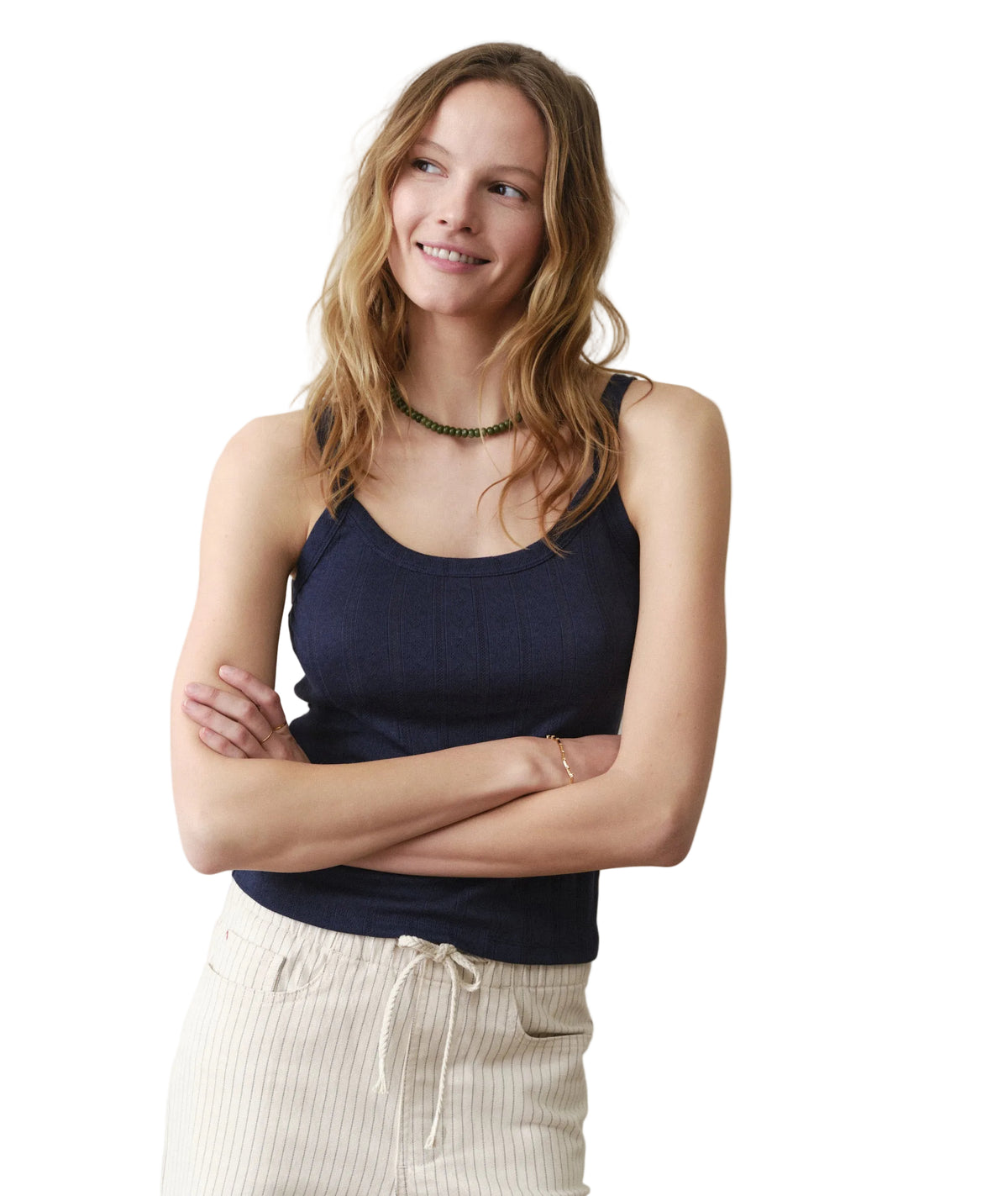 Marine Layer - Lexi Pointelle Cami - Navy