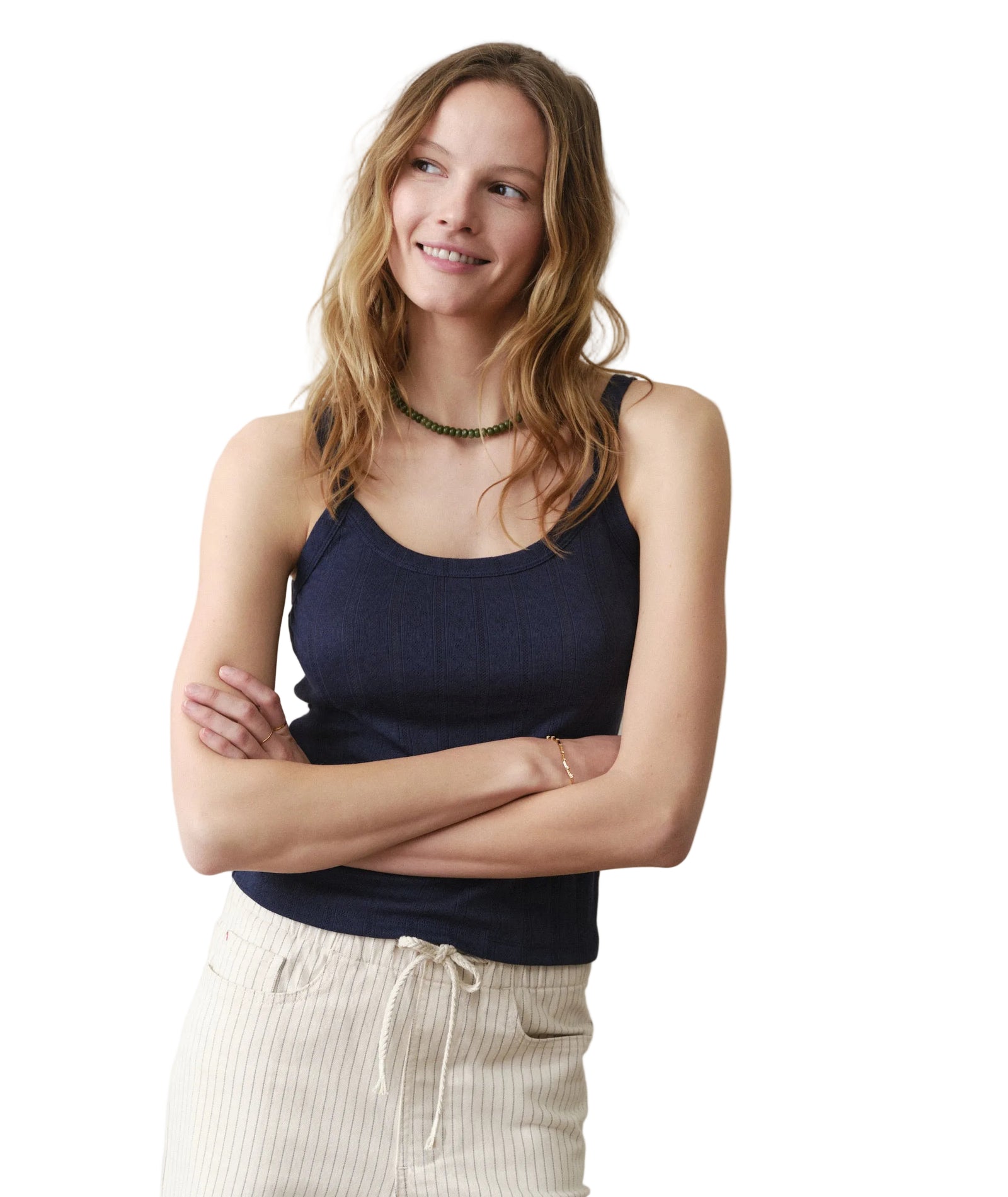 Marine Layer - Lexi Pointelle Cami - Navy