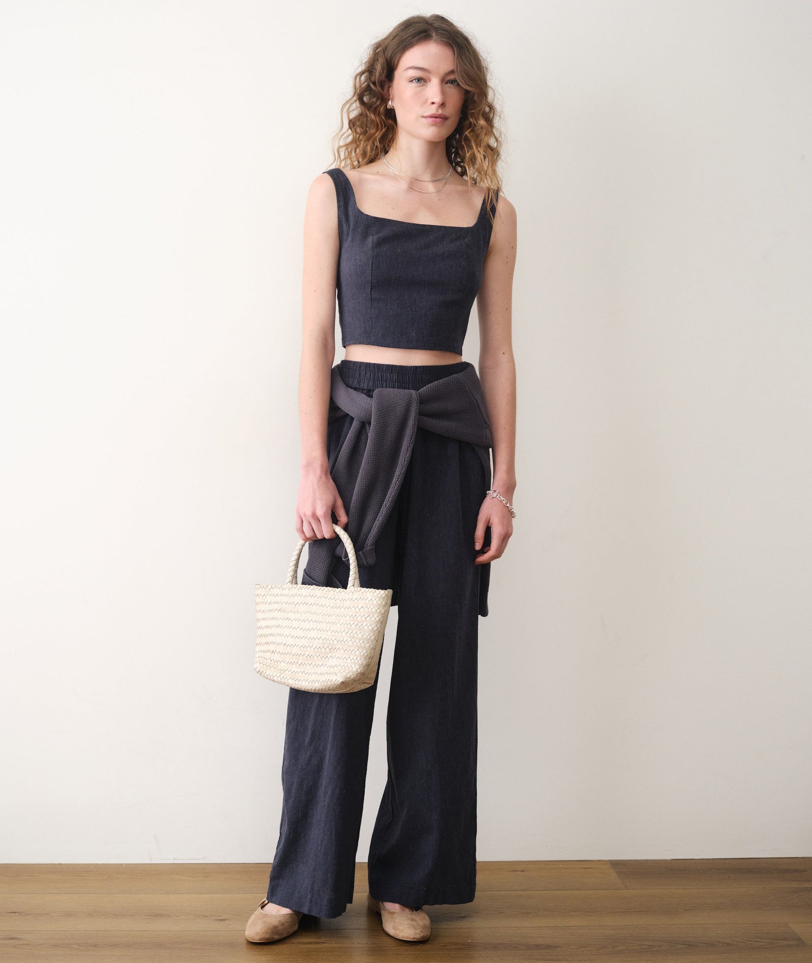Marine Layer - Allison Hemp Trouser - India Ink