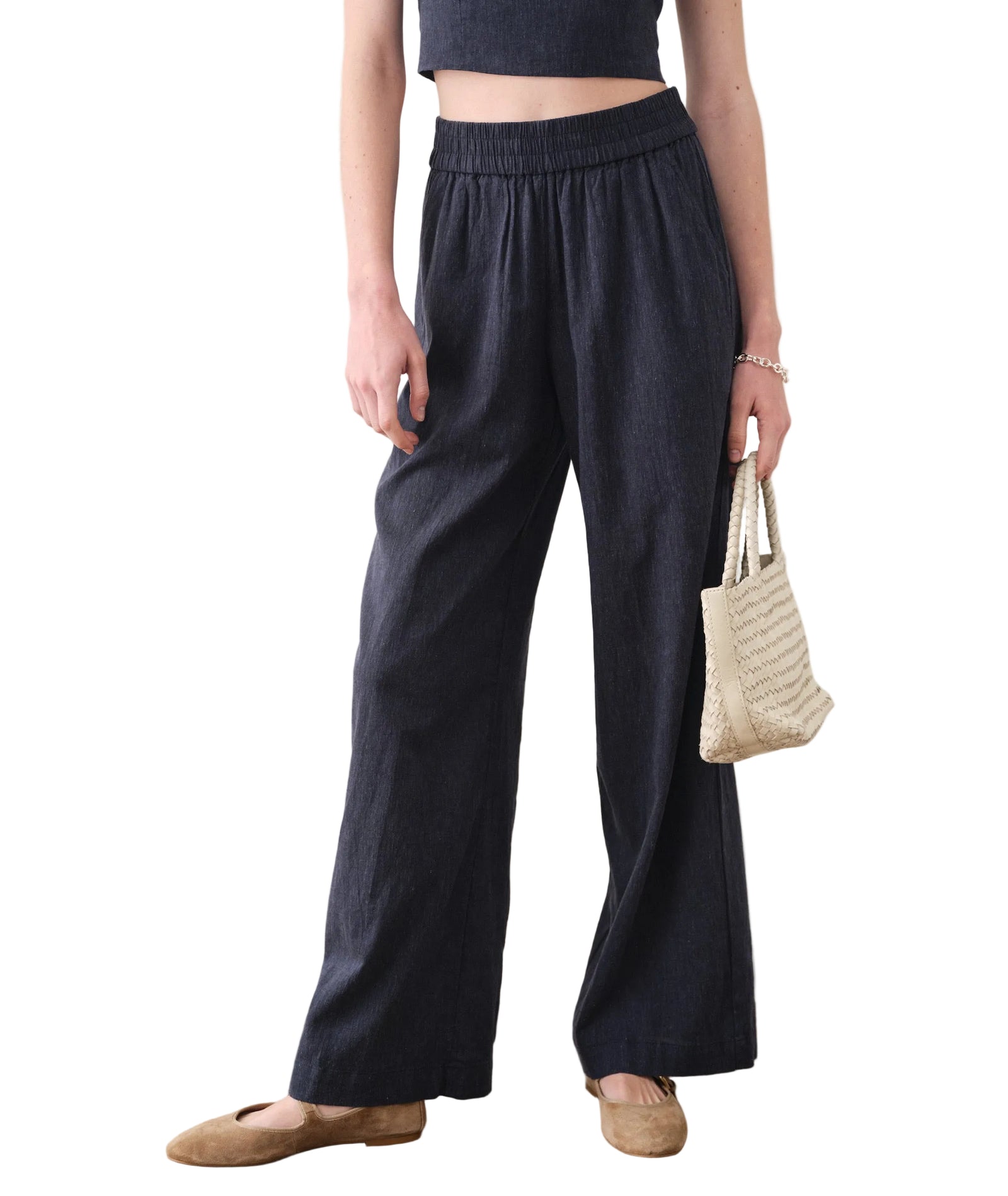 Marine Layer - Allison Hemp Trouser - India Ink