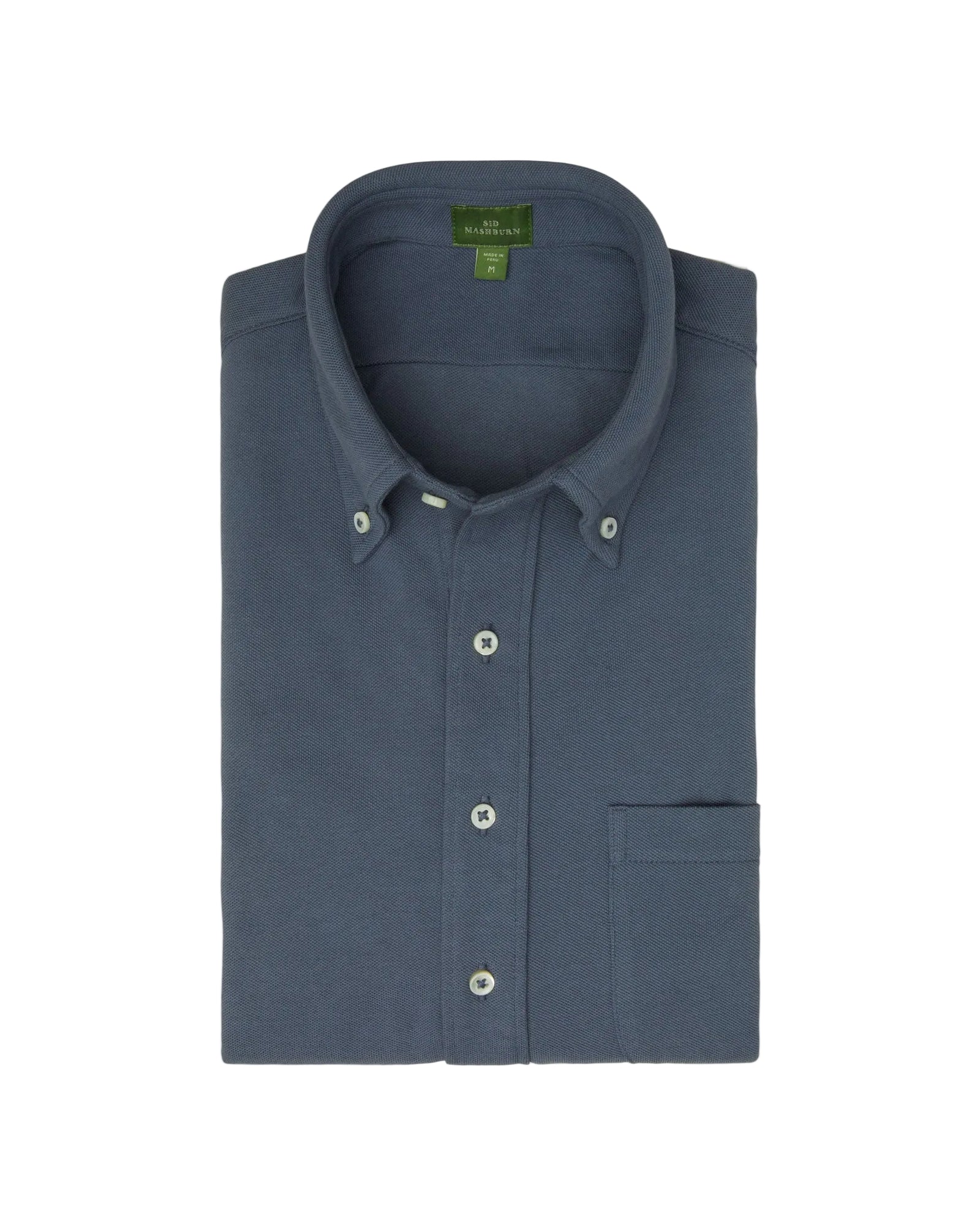 Sid Mashburn - Button-Down Popover - Steel Blue Pima