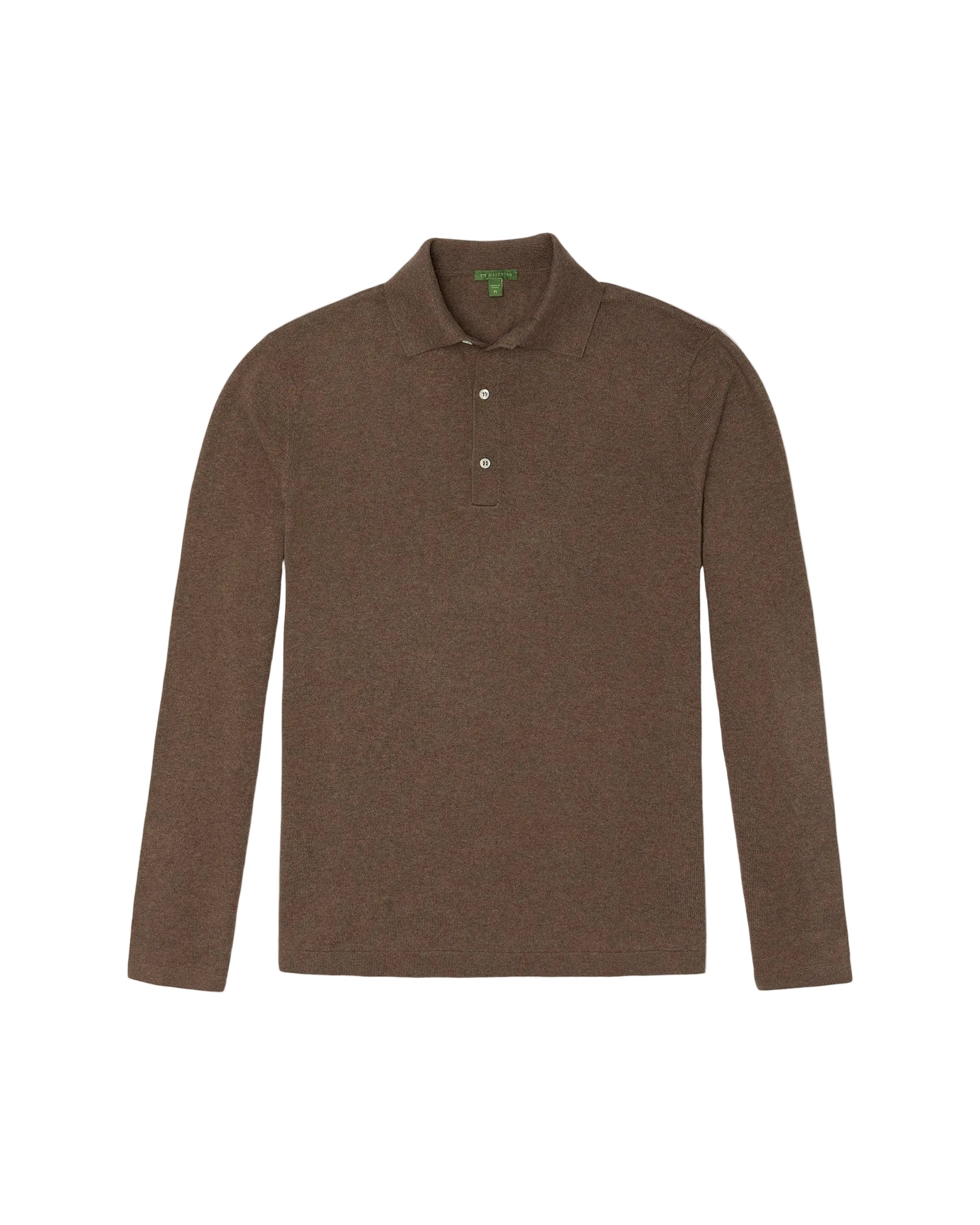 Sid Mashburn Long Sleeve Rally Polo Seater - Feather Taupe