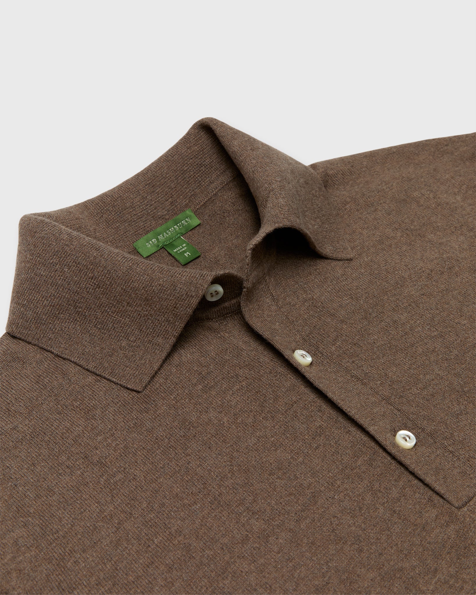 Sid Mashburn Long Sleeve Rally Polo Seater - Feather Taupe
