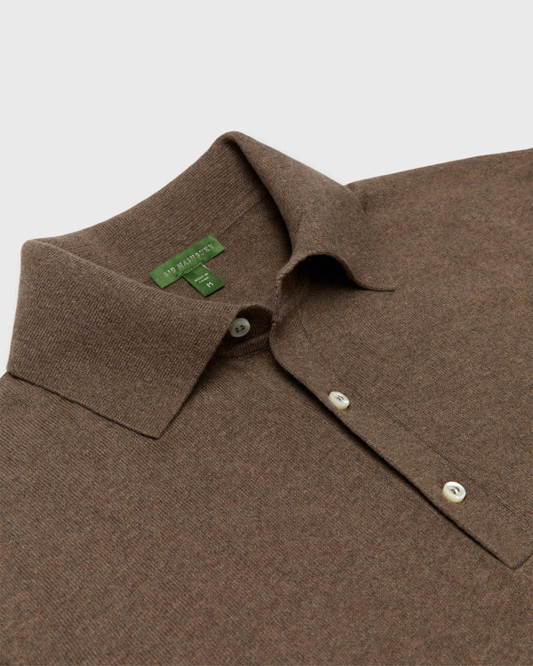 Sid Mashburn Long Sleeve Rally Polo Seater - Feather Taupe