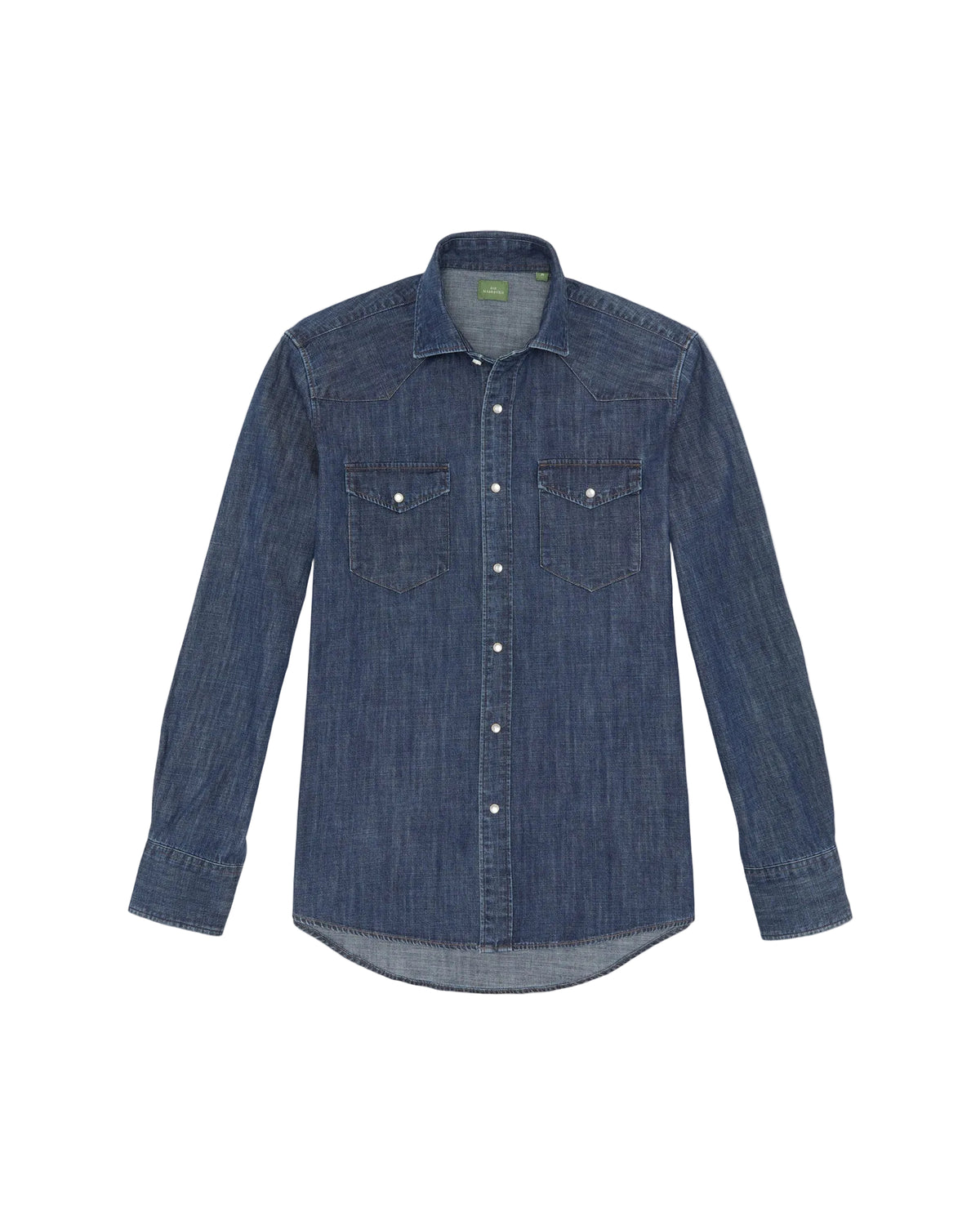Sid Mashburn - Western Work Shirt - Medium Wash Indigo Denim
