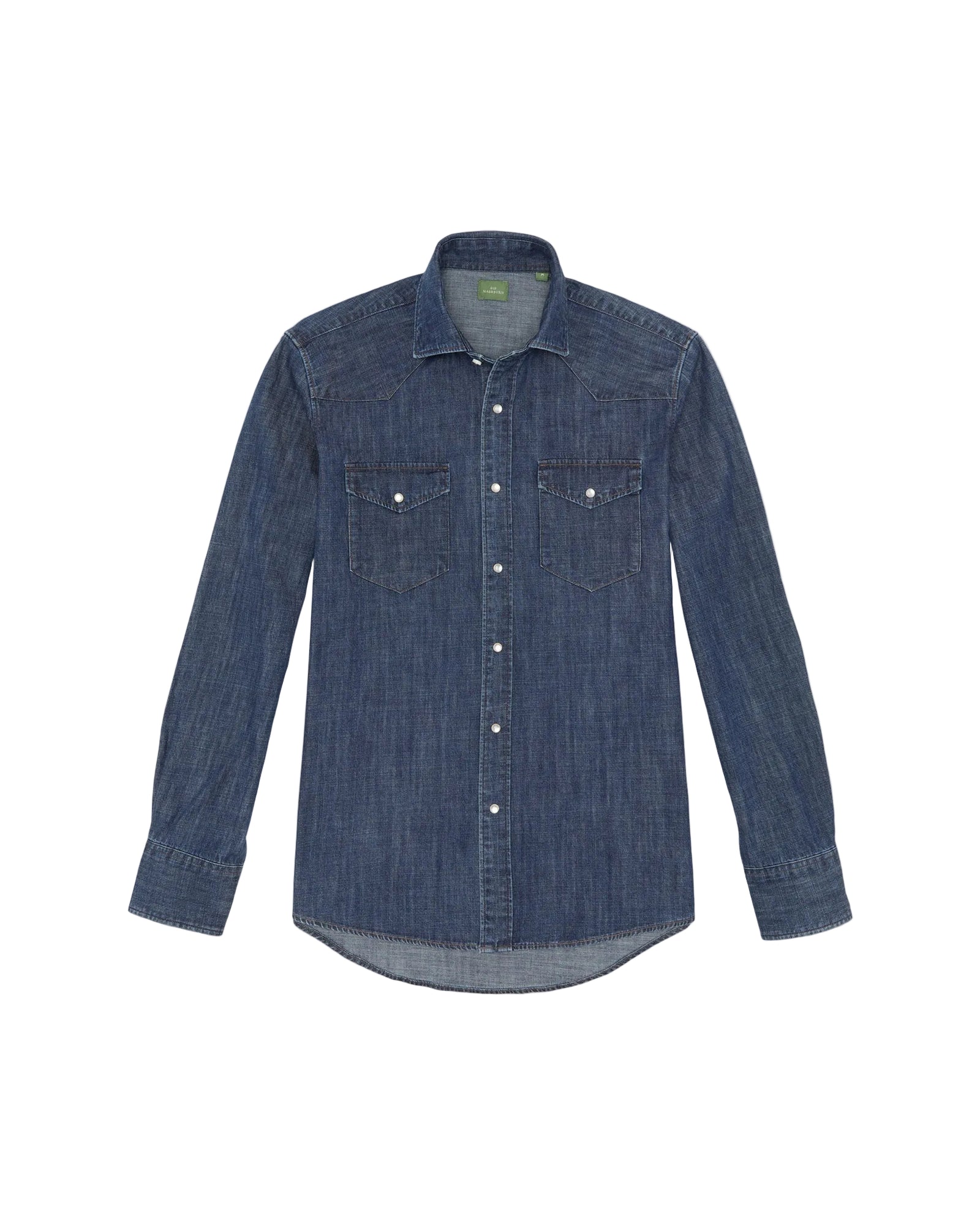 Sid Mashburn - Western Work Shirt - Medium Wash Indigo Denim
