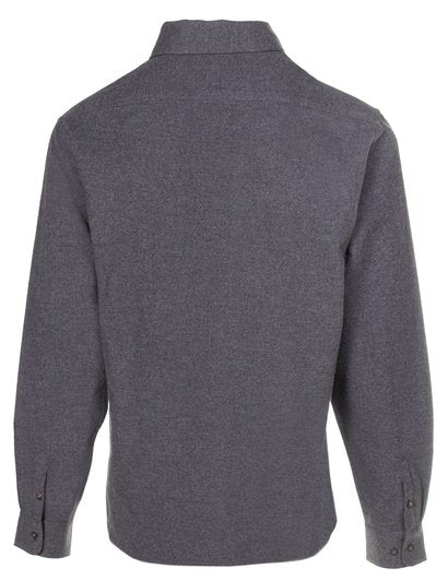 Schott NYC Cotton Flannel Shirt - Heather Grey