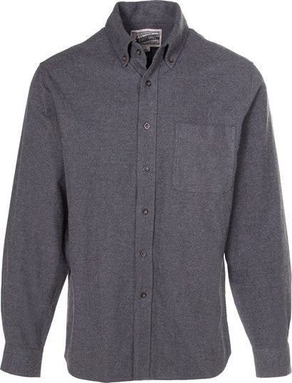 Schott NYC Cotton Flannel Shirt - Heather Grey