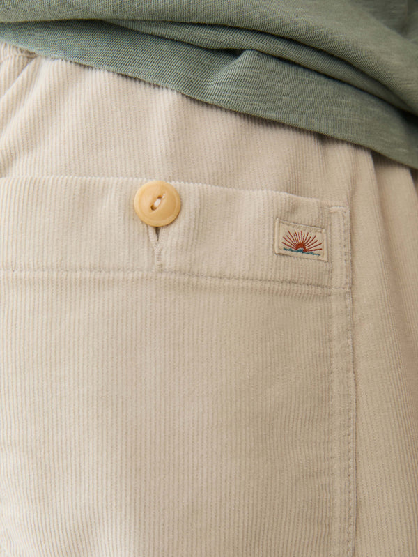 Faherty Essential Corduroy Short - Plaza Stone