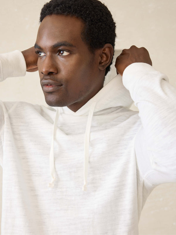 Faherty Sunwashed Slub Hoodie - White
