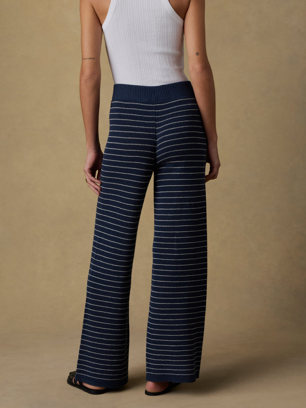 Faherty - Miramar Linen Sweater Pant - Navy Stripe