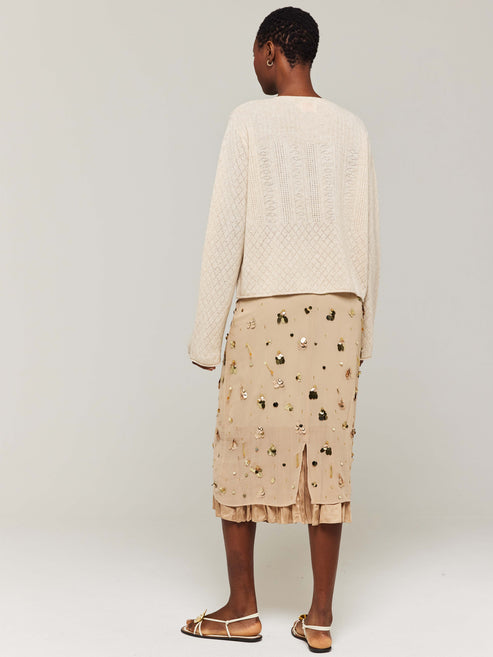 Brodie Cashmere Summer Stitch Cardigan Cygnet - Murray's Toggery Shop