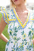 Sail to Sable V-Neck Flutter SL Midi Spring Floral