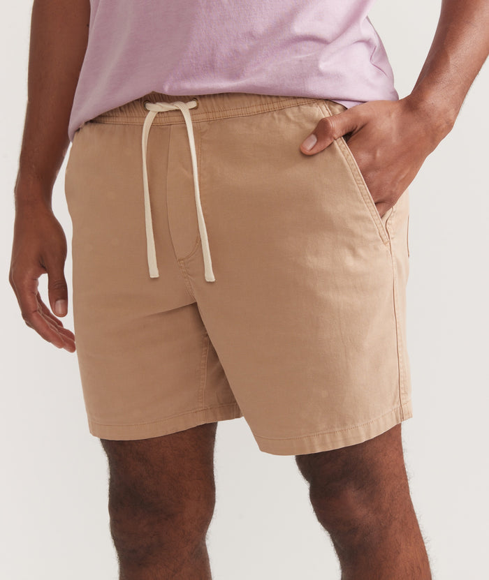 Marine Layer Saturday Short 6"-khaki