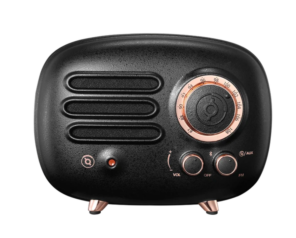 Muzen - Portable FM Radio & Bluetooth Speaker - Knight Black