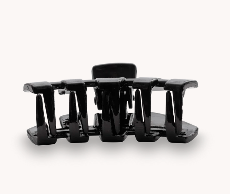 Teleties - Classic Claw Hair Clip - Jet Black - Tiny