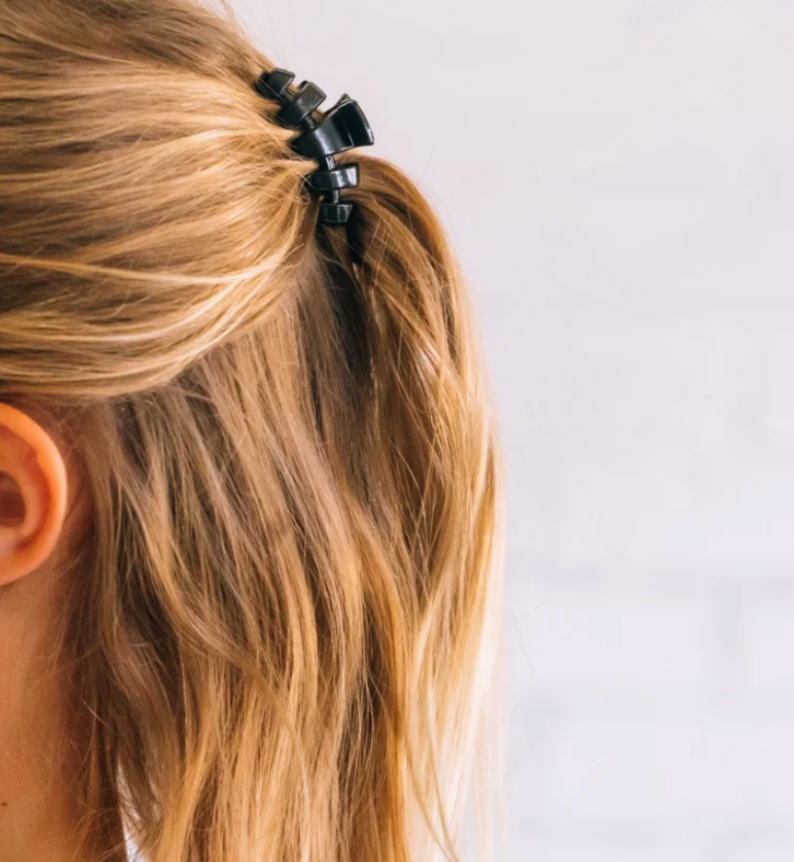 Teleties - Classic Claw Hair Clip - Jet Black - Tiny
