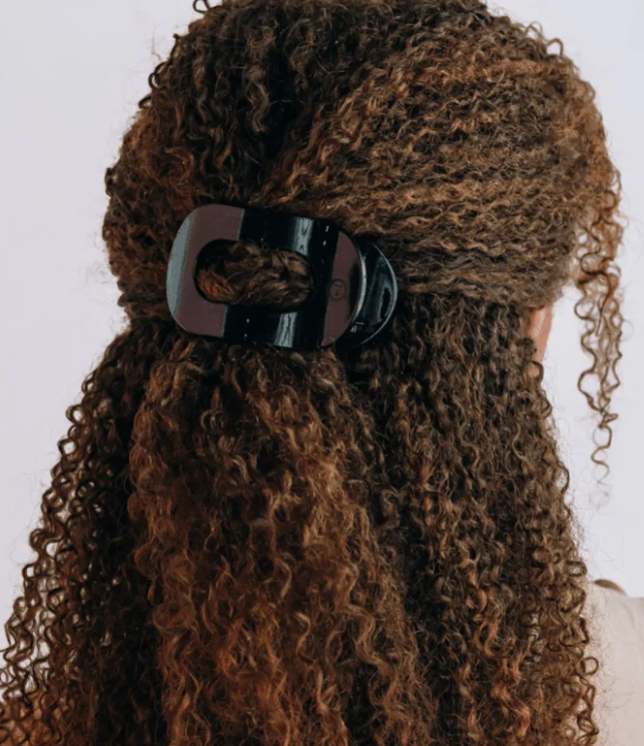Teleties - Flat Round Clip - Jet Black - Medium