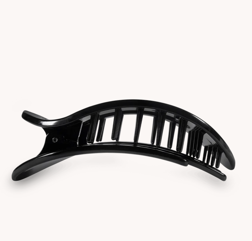 Teleties - Flat Round Clip - Jet Black - Medium