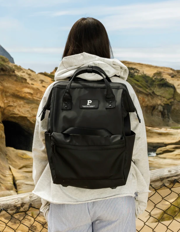 Portland Gear - Standard Backpack - Black with Nantucket Red™