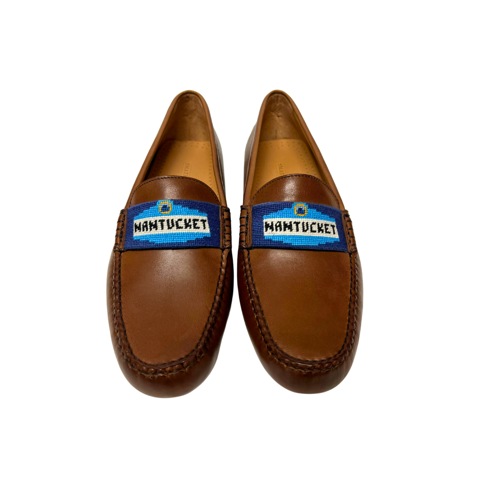 Smathers & Branson x Murray's NANTUCKET SIGN DRIVER -Navy/Chestnut